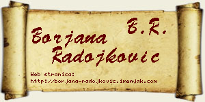 Borjana Radojković vizit kartica